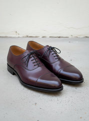 Handcrafted Dark Maroon Calfskin Oxford