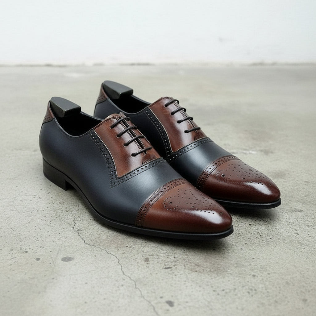 Men's Two Tone Leather Spectator Shoes