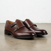 Handmade Men's Leather Monk Strap Dress Shoes