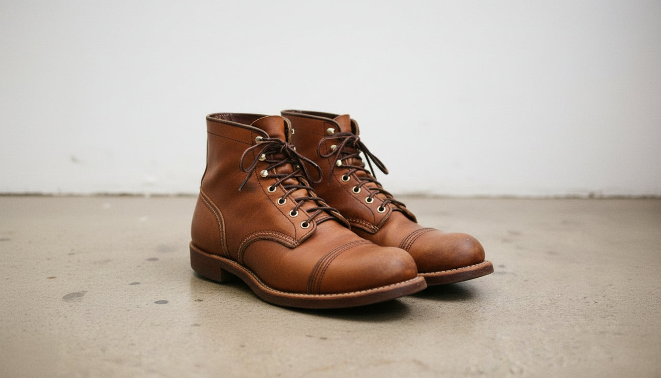 Handmade Men's Tan Brown Leather Ankle Boots