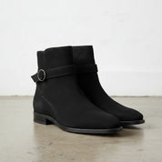 New Jodhpurs Ankle Boot, Men's Black Ankle High Suede Leather Boot