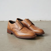 Handmade Men's Full Grain Leather Wingtip Dress Shoes