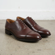 Men's Cap-toe Oxford Shoes in Full Grain Leather