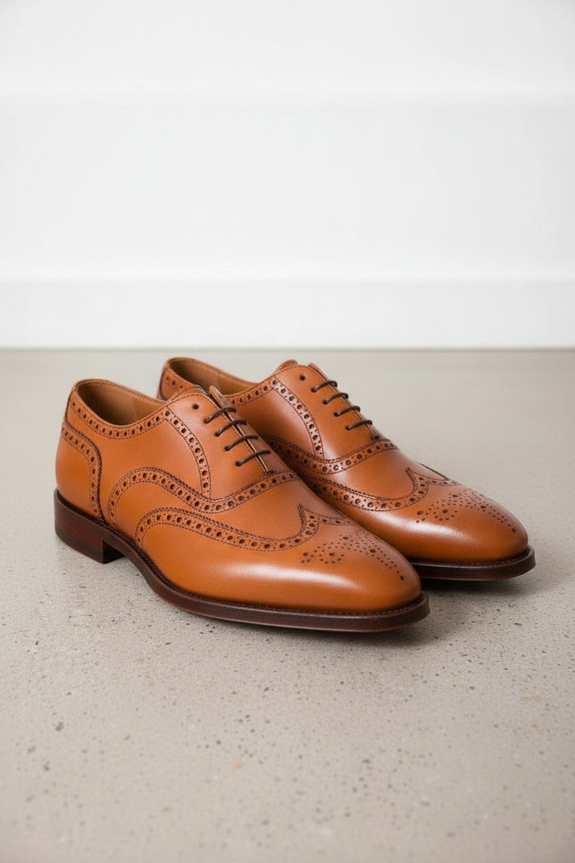Handmade Men Wingtip Brogue Formal Shoes, Dress Shoes, Leather Shoe