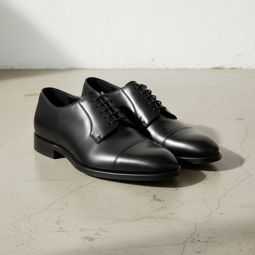 Handmade Black Oxford Dress Shoes