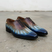 Handcrafted Men's Patina Whole Cut Oxford Dress Shoes
