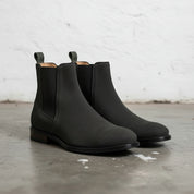 Handmade Men's Charcoal Suede Chelsea Ankle High Boots