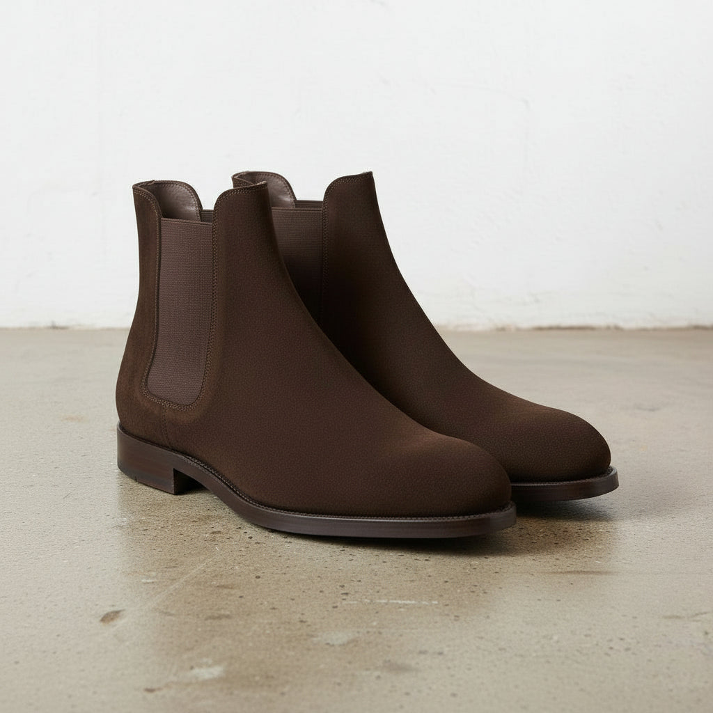 Handmade Suede Chelsea Ankle Boots
