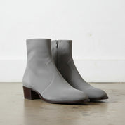 Handmade Men's Gray Suede Ankle Boots, Men Dress Boot, New Zipper Boot