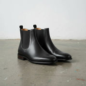 Men's Handmade Black Chelsea Boots - Leather Ankle Footwear