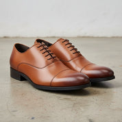 Handmade Men's Full Grain Leather Cap Toe Formal Dress Shoes