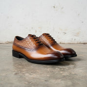 Men's Wingtip Formal Shoes - Handmade Full Grain Leather