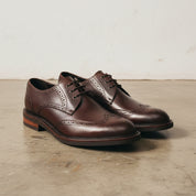 Handmade Men's Black & Brown Leather Wingtip Dress Shoes