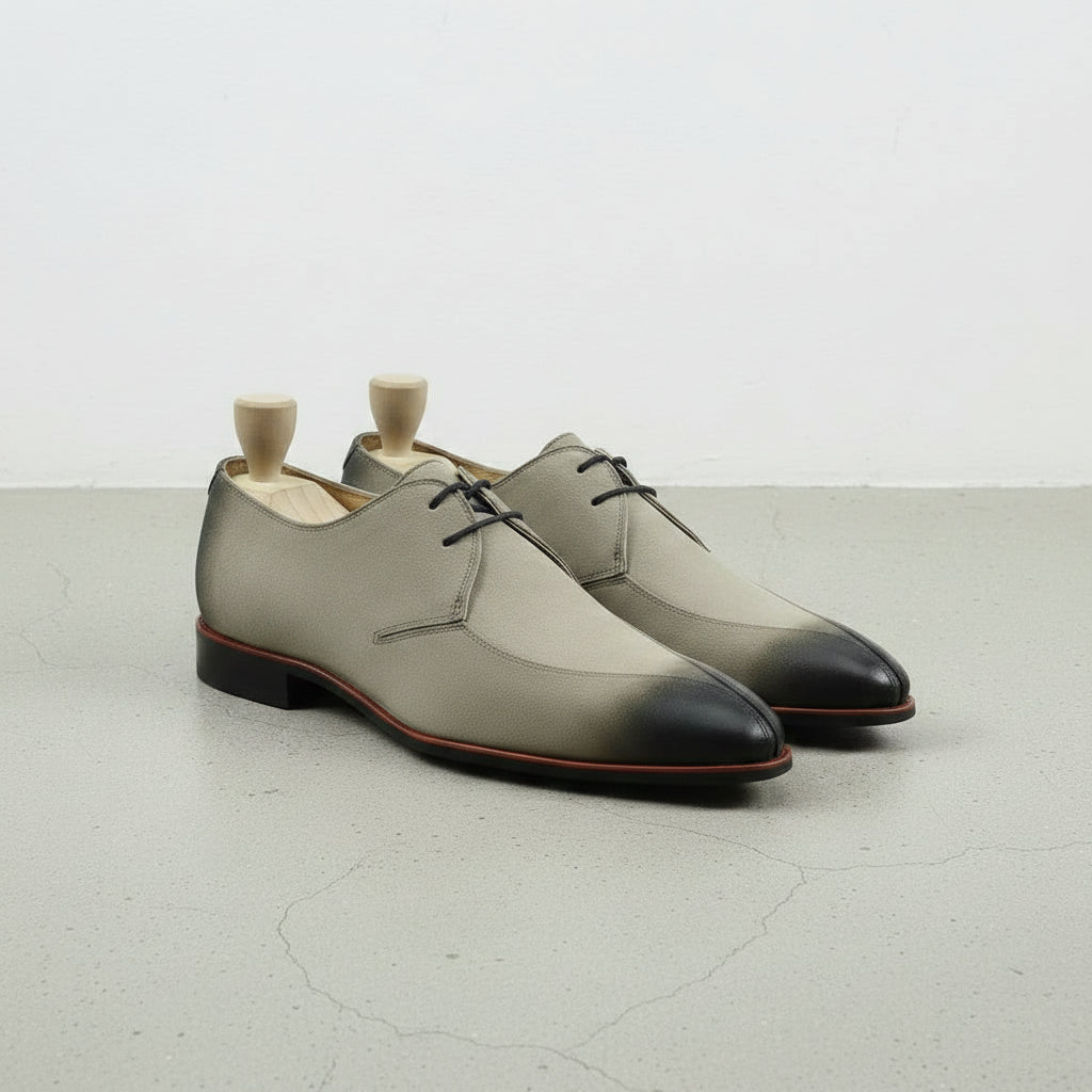 Handcrafted Two-tone Wingtip Suede Dress Shoes