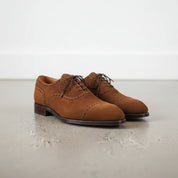 Handmade Brown Suede Men's Oxford Shoes