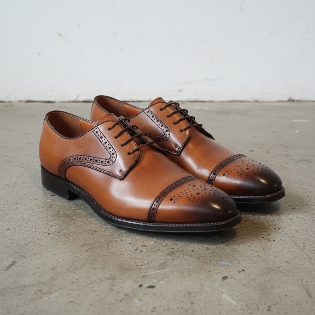 Men's Handmade Leather Brogue Dress Shoes