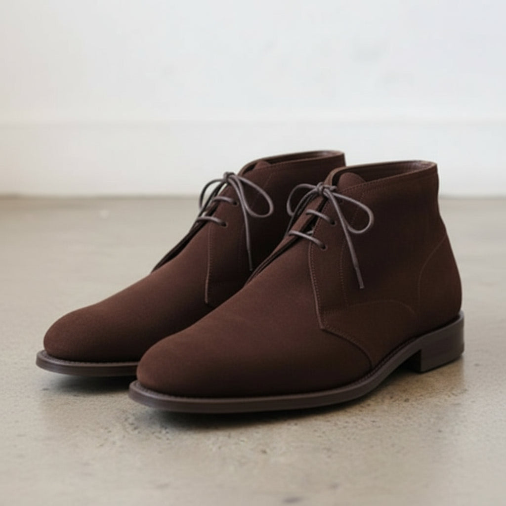 brown dress chukka boots Shop Nicholas Boot the sleek dark brown lace design offers a versatile addition to your wardrobe Corry Chukka Brown Leather Boots
