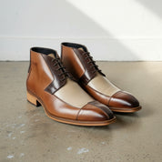 Handmade Men's Triple Tone Chukka Boots