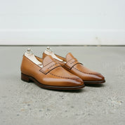 Handmade Men Tan Brown Leather Shoes, Leather Moccasins Loafer