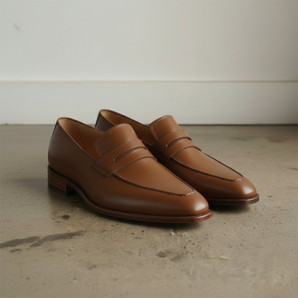 Men's Brown Leather Loafers
