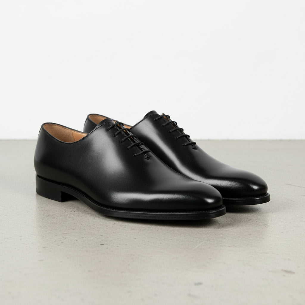 Men's Black Leather Oxfords
