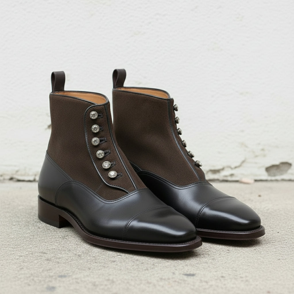 Men's Black Leather Ankle Boots