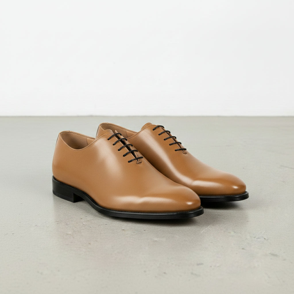 Men's Tan Leather Oxfords