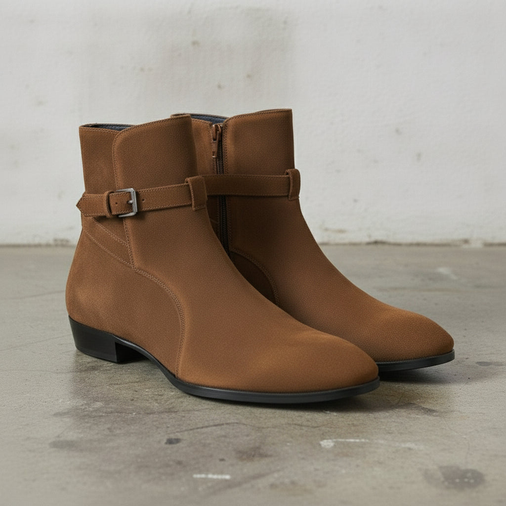 Men's Brown Suede Jodhpur Boots