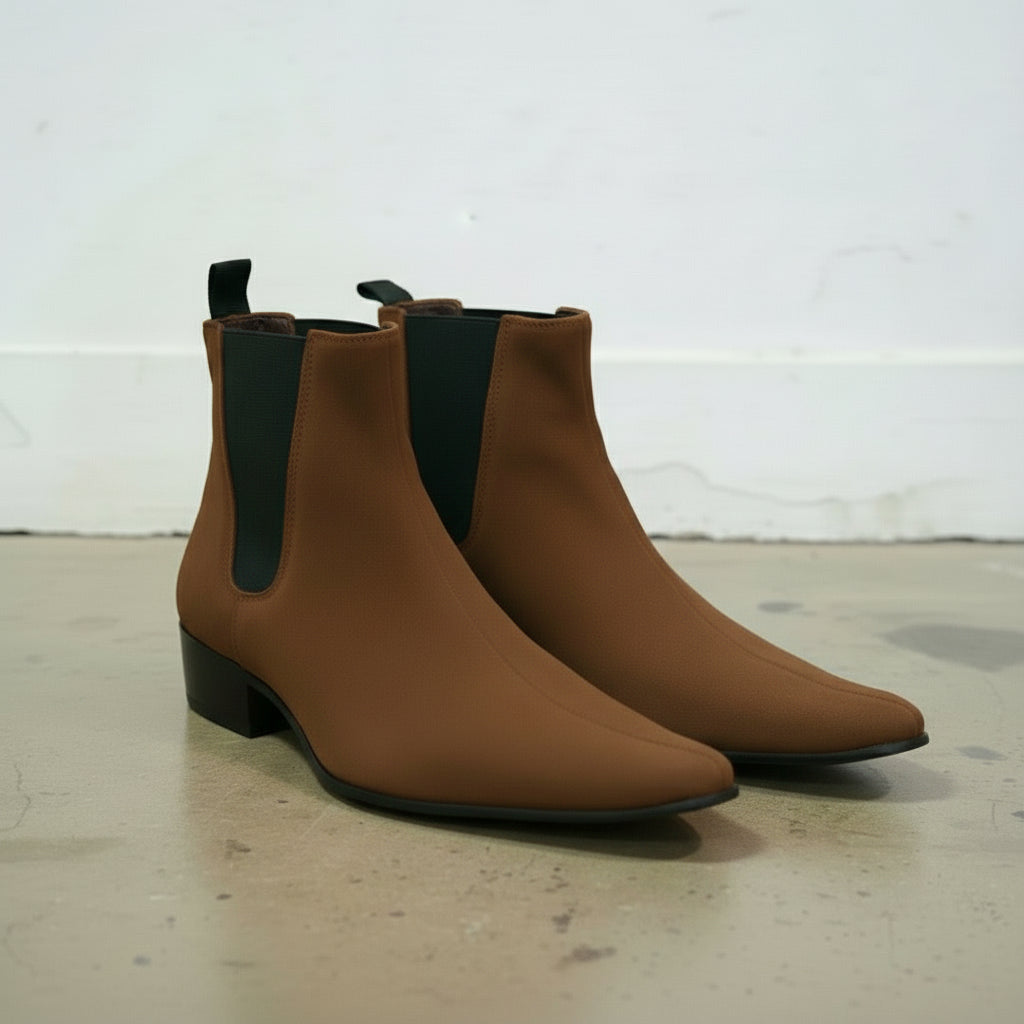 Men's Brown Suede Chelsea Boots