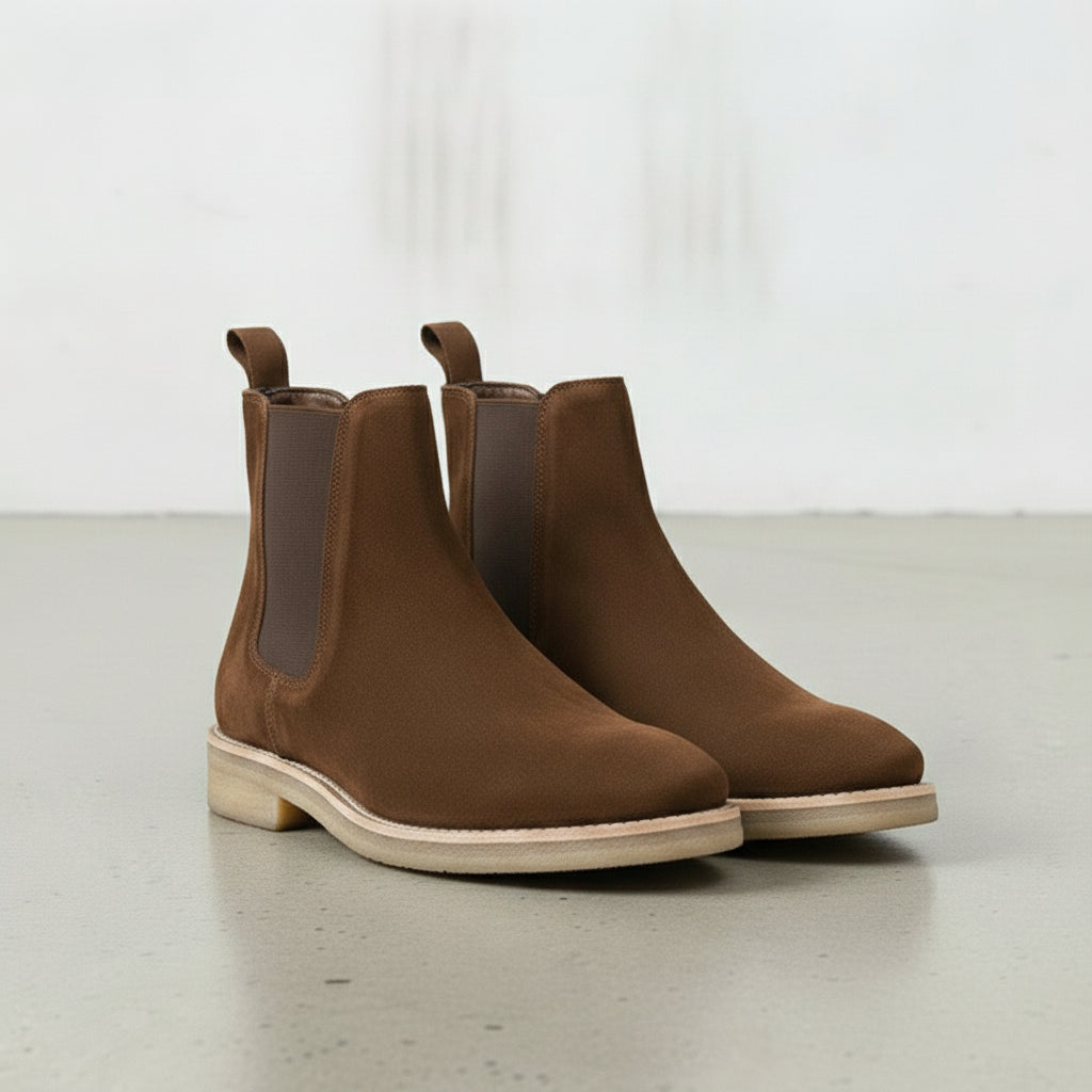Men's Brown Suede Chelsea Boots