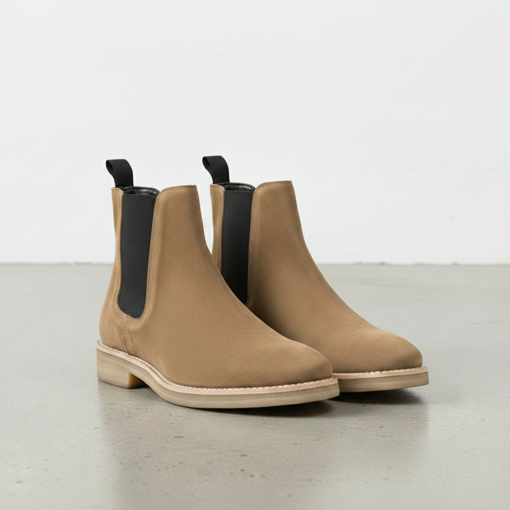 Men's Tan Suede Chelsea Boots