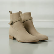 Men's Tan Suede Leather Plain-Toe Jodhpur Boots — Fowkes