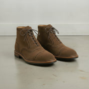 Men's Dark Brown Cap-Toe Suede Ankle Boots — Coldstream