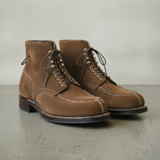 Men's Brown Apron-Toe Suede Derby Ankle Boots — Greenway