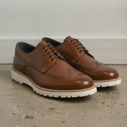 Men's Brown Wingtip Leather Derby Brogues — Bingham