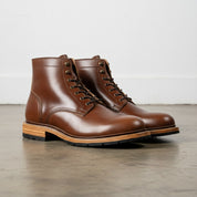 3-4-right-view - Men's Service Boots, Full-Grain Leather Boots, Goodyear Welt Service Boots, Brown Leather Ankle Boots