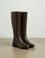 3-4-right-view - Women's Handmade Brown Classic Riding Knee-High Leather Boots