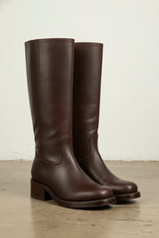 3-4-right-view - Women's Handmade Chocolate Knee-High Leather Riding Boots