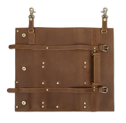 Full Grain Leather Knife Storage Roll Bag