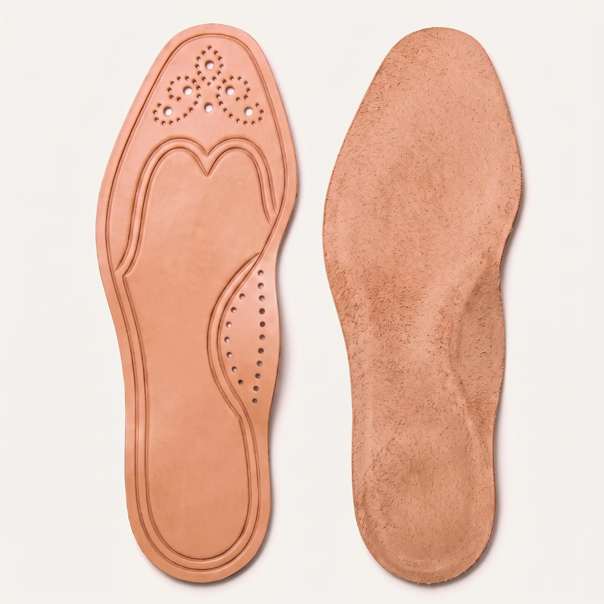 Light Brown Wingtip Full-Grain Leather Insoles — Adridge