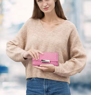 Full-Grain Leather Clutch With Coin Pocket & Phone Slot