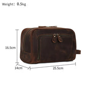Premium Leather Toiletry Bag – Durable Travel Organizer