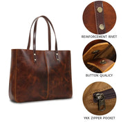 Premium Brown Leather Tote Bag – Sophisticated and Functional