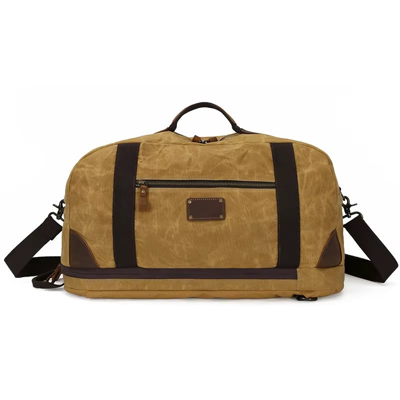 Men’s Canvas Weekender Duffel Bag, Large Capacity Travel Tote Bag
