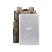 Men's Vintage Canvas Backpack, Retro Waterproof Laptop Bag