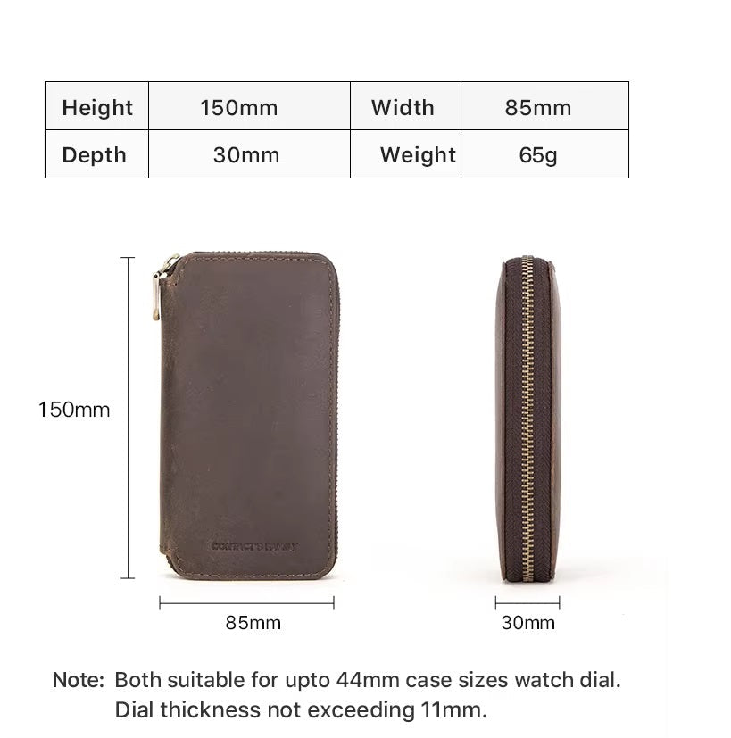 Watch Case Box With Two Slots Jewelry Holder