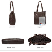 Men’s Vintage Crossbody Messenger Bag – Genuine Leather Shoulder Tote