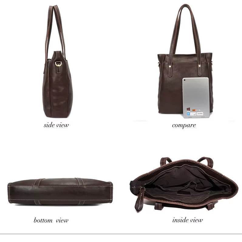 Men’s Vintage Crossbody Messenger Bag – Genuine Leather Shoulder Tote