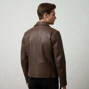 Men's Handmade Cafe Racer Leather Jacket