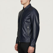 Men’s Handmade Genuine Leather Biker Jacket - Motorcycle Moto Jacket